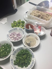 クッキングクラスでラープムー 2018/04/25 15:53:27